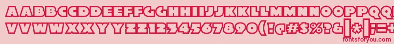 XylitolOutline Font – Red Fonts on Pink Background