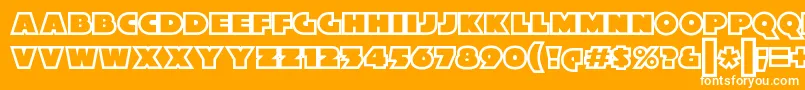 XylitolOutline Font – White Fonts on Orange Background