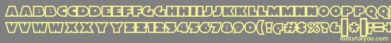 XylitolOutline Font – Yellow Fonts on Gray Background