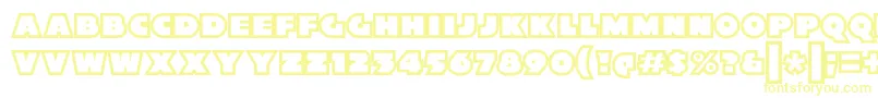 XylitolOutline Font – Yellow Fonts on White Background