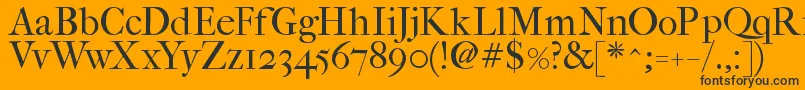 Fefcrm2 Font – Black Fonts on Orange Background