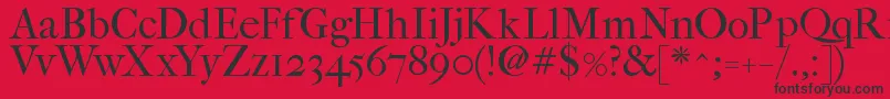 Шрифт Fefcrm2 – чёрные шрифты на красном фоне