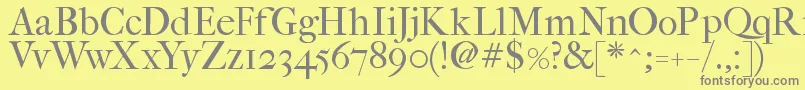 Fefcrm2 Font – Gray Fonts on Yellow Background