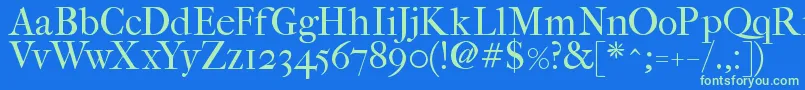 Fefcrm2 Font – Green Fonts on Blue Background