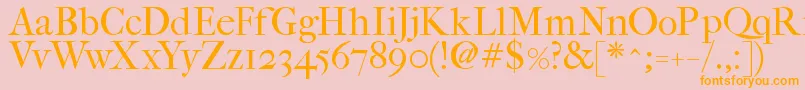 Fefcrm2 Font – Orange Fonts on Pink Background