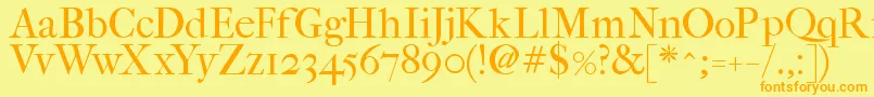 Fefcrm2 Font – Orange Fonts on Yellow Background