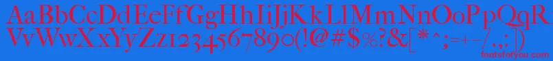 Fefcrm2 Font – Red Fonts on Blue Background