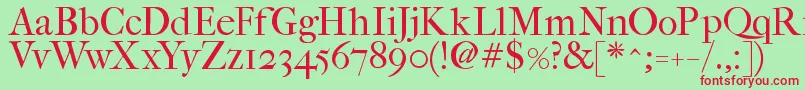 Fefcrm2 Font – Red Fonts on Green Background