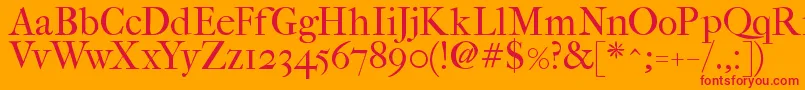 Fefcrm2 Font – Red Fonts on Orange Background