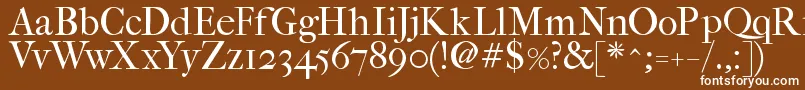 フォントFefcrm2 – 茶色の背景に白い文字