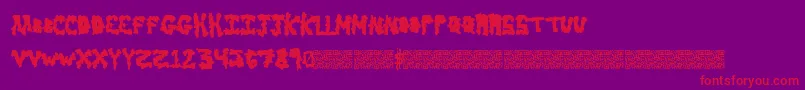 Earlyscare Font – Red Fonts on Purple Background