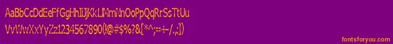 BoneribbonTall Font – Orange Fonts on Purple Background
