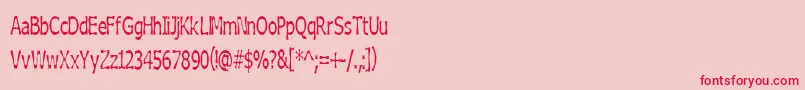 BoneribbonTall Font – Red Fonts on Pink Background