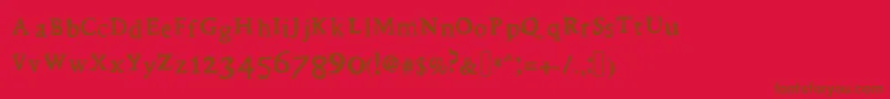 Stupid Font – Brown Fonts on Red Background