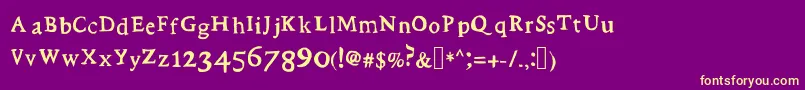 Saiba mais sobre a fonte Stupid Fonte Stupid – fontes amarelas em um fundo roxo