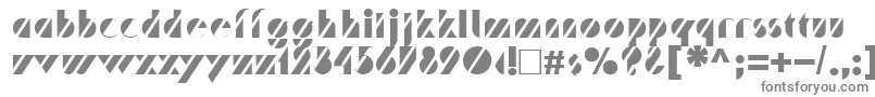 Trafaret Font – Gray Fonts on White Background