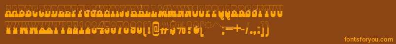 AGildiatitulbw Font – Orange Fonts on Brown Background