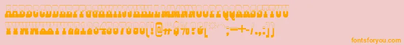 AGildiatitulbw-Schriftart – Orangefarbene Schriften auf rosa Hintergrund