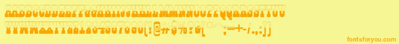 AGildiatitulbw Font – Orange Fonts on Yellow Background