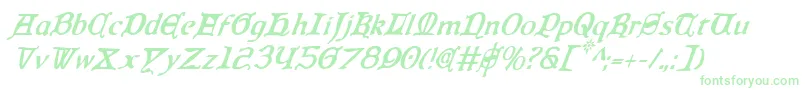 Queencountryci Font – Green Fonts on White Background