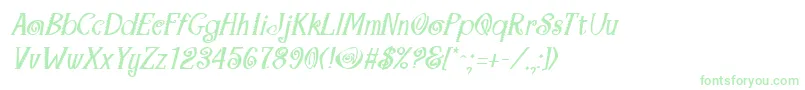 fuente MaracaBoldItalic – Fuentes Verdes Sobre Fondo Blanco