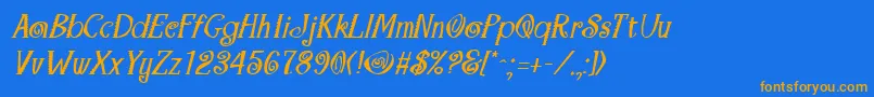 fuente MaracaBoldItalic – Fuentes Naranjas Sobre Fondo Azul