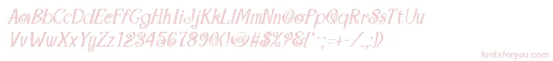 MaracaBoldItalic Font – Pink Fonts on White Background