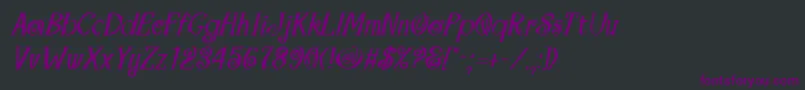 MaracaBoldItalic Font – Purple Fonts on Black Background