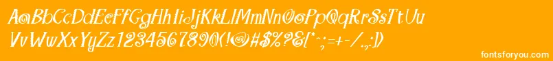 MaracaBoldItalic Font – White Fonts on Orange Background