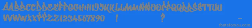 Whatka Font – Gray Fonts on Blue Background