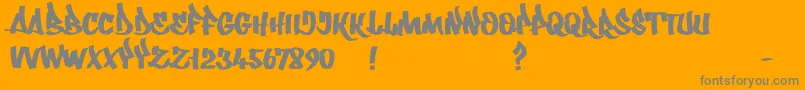Whatka-Schriftart – Graue Schriften auf orangefarbenem Hintergrund