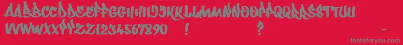 Whatka Font – Gray Fonts on Red Background