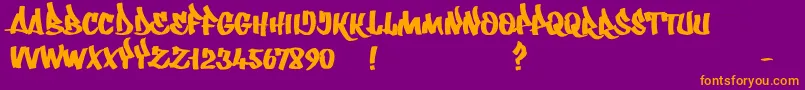 More about Whatka Font Whatka Font – Orange Fonts on Purple Background