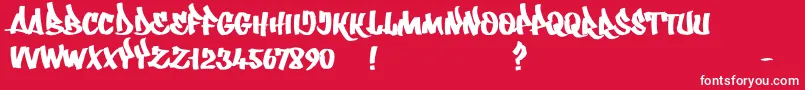 Whatka Font – White Fonts on Red Background