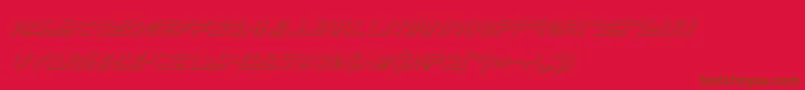 YukonTechShadowItalic Font – Brown Fonts on Red Background