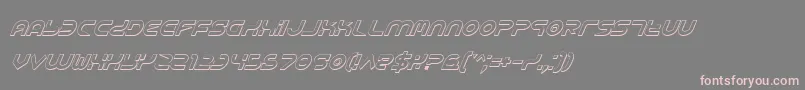 YukonTechShadowItalic Font – Pink Fonts on Gray Background