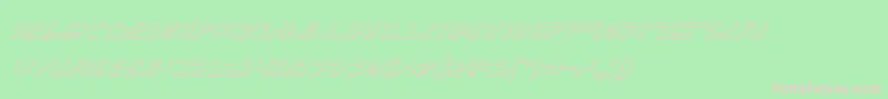 YukonTechShadowItalic Font – Pink Fonts on Green Background