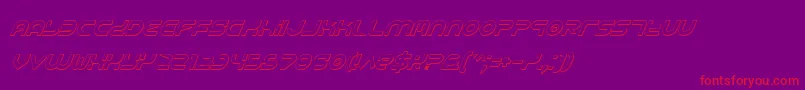 YukonTechShadowItalic Font – Red Fonts on Purple Background