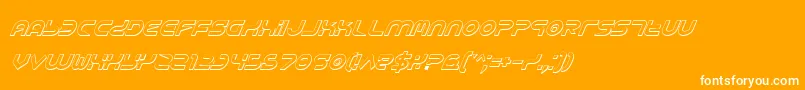 YukonTechShadowItalic Font – White Fonts on Orange Background