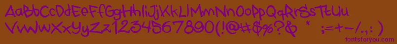 Stylewars2011 Font – Purple Fonts on Brown Background