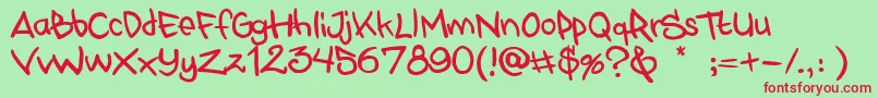 Stylewars2011 Font – Red Fonts on Green Background