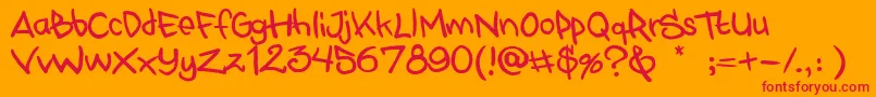 Stylewars2011 Font – Red Fonts on Orange Background