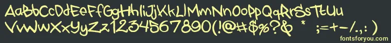 Stylewars2011 Font – Yellow Fonts on Black Background