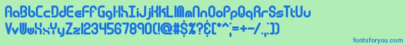 Techover Font – Blue Fonts on Green Background