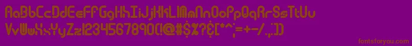 Techover Font – Brown Fonts on Purple Background