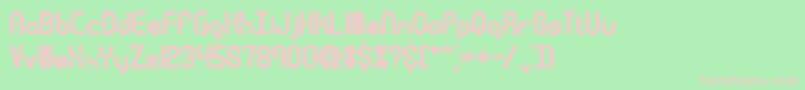 Techover Font – Pink Fonts on Green Background