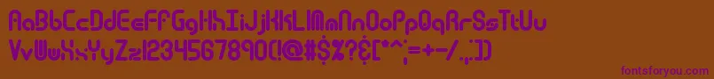 Techover Font – Purple Fonts on Brown Background