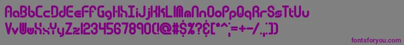 フォントTechover – 紫色のフォント、灰色の背景