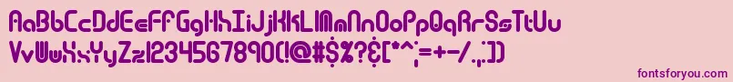 Techover Font – Purple Fonts on Pink Background