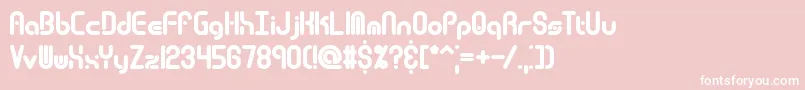 Techover Font – White Fonts on Pink Background